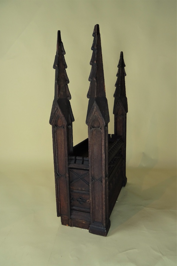 Antique Oak Gothic Architectural Element (6).JPG